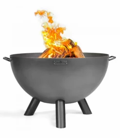 COOKKING - Foyer de jardin premium kongo, acier naturel, 85cm de diamètre, cookking, 111295
