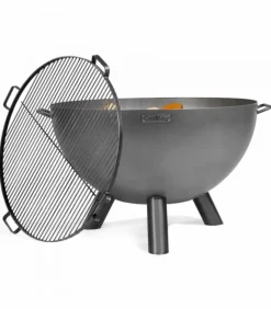 COOKKING - Foyer de jardin premium kongo, acier naturel, 85cm de diamètre, cookking, 111295