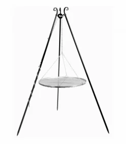 COOKKING - Grille de cuisson en inox suspendue sur trépied, 70cm de diamètre, cookking, 21012