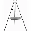 COOKKING - Trépied avec grille de cuisson suspendue, acier naturel, 180cm de hauteur, cookking, 111350