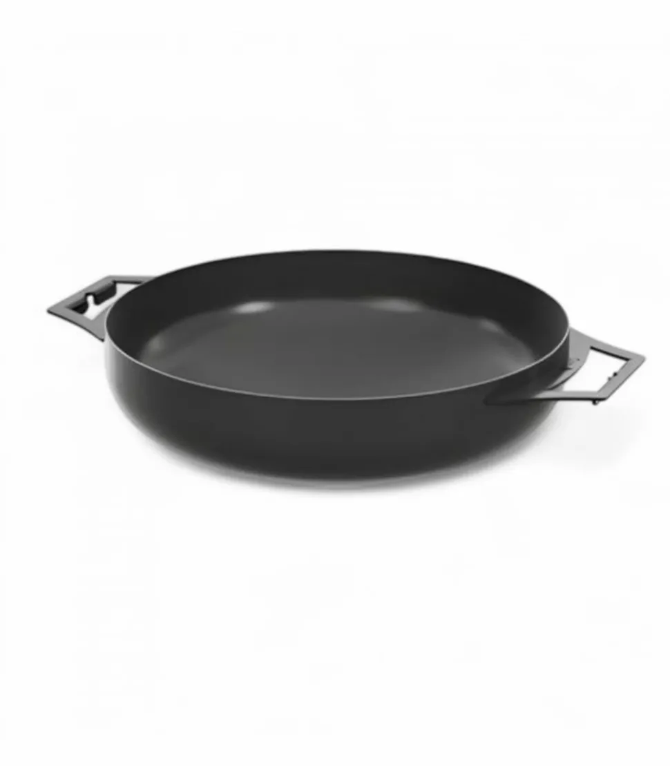COOKKING - Wok en acier naturel 40cm avec deux poignées, cookking, 121220