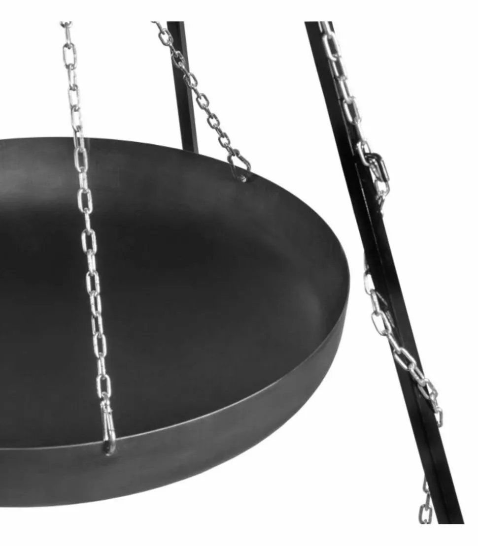 COOKKING - Wok suspendu sur trépied, acier, 200cm de hauteur, 70cm de diamètre, cookking, 111014