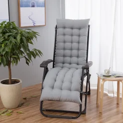 Coussin de chaise inclinable confortable gris argenté, 48*165cm