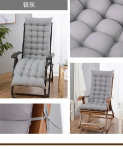 Coussin de chaise inclinable confortable gris argenté, 48*165cm