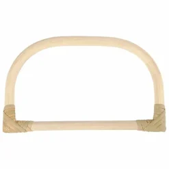 CREOTIME - Anse de sac arrondi en bambou 15,5 x 9 cm
