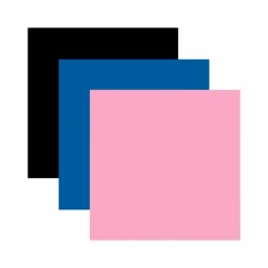 CRICUT - 3 vinyles permanents 91 x 33 cm - noir, bleu, rose clair