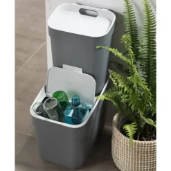 CURVER - Poubelle ready to collect 20 l gris foncé