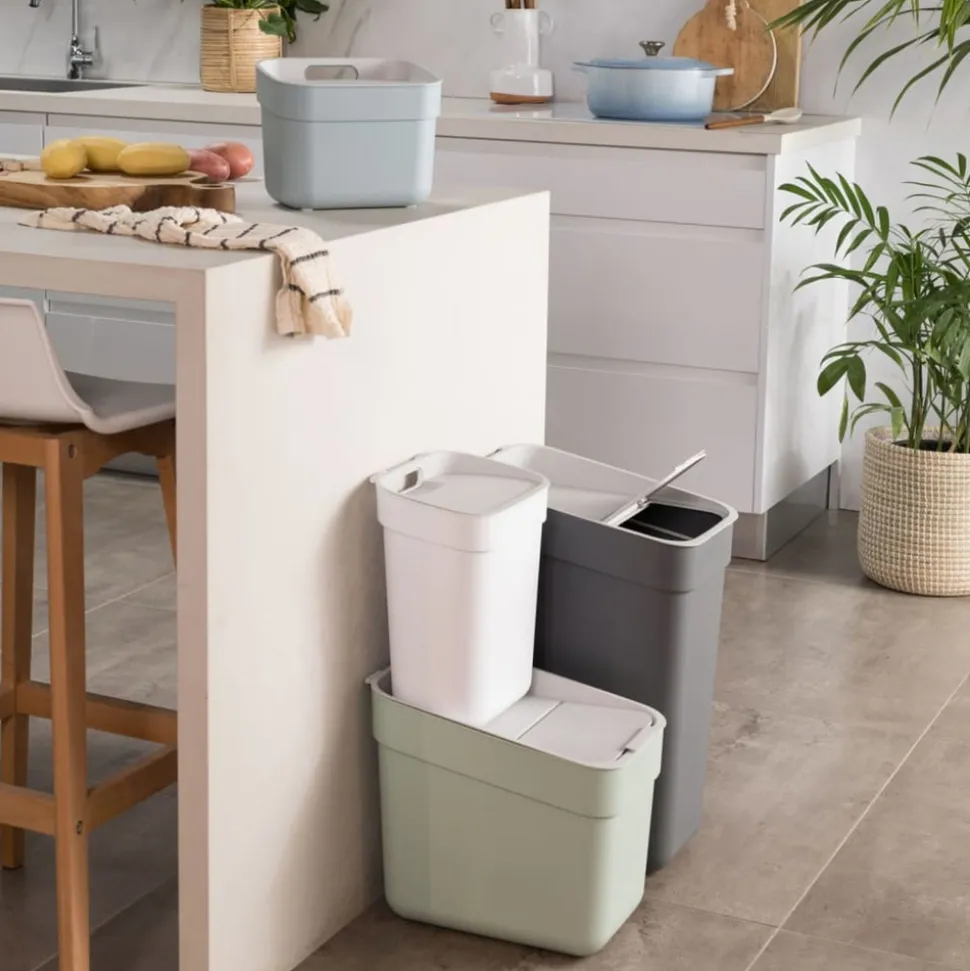 CURVER - Poubelle ready to collect 30 l gris foncé