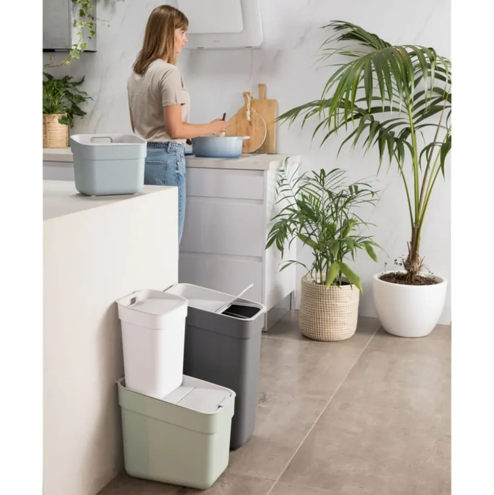 CURVER - Poubelle ready to collect 30 l gris foncé