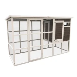 DADU - Poulailler Kentucky en bois avec pondoir - 235x94x140 cm