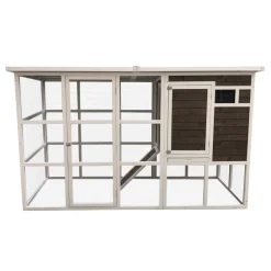 DADU - Poulailler Kentucky en bois avec pondoir - 235x94x140 cm