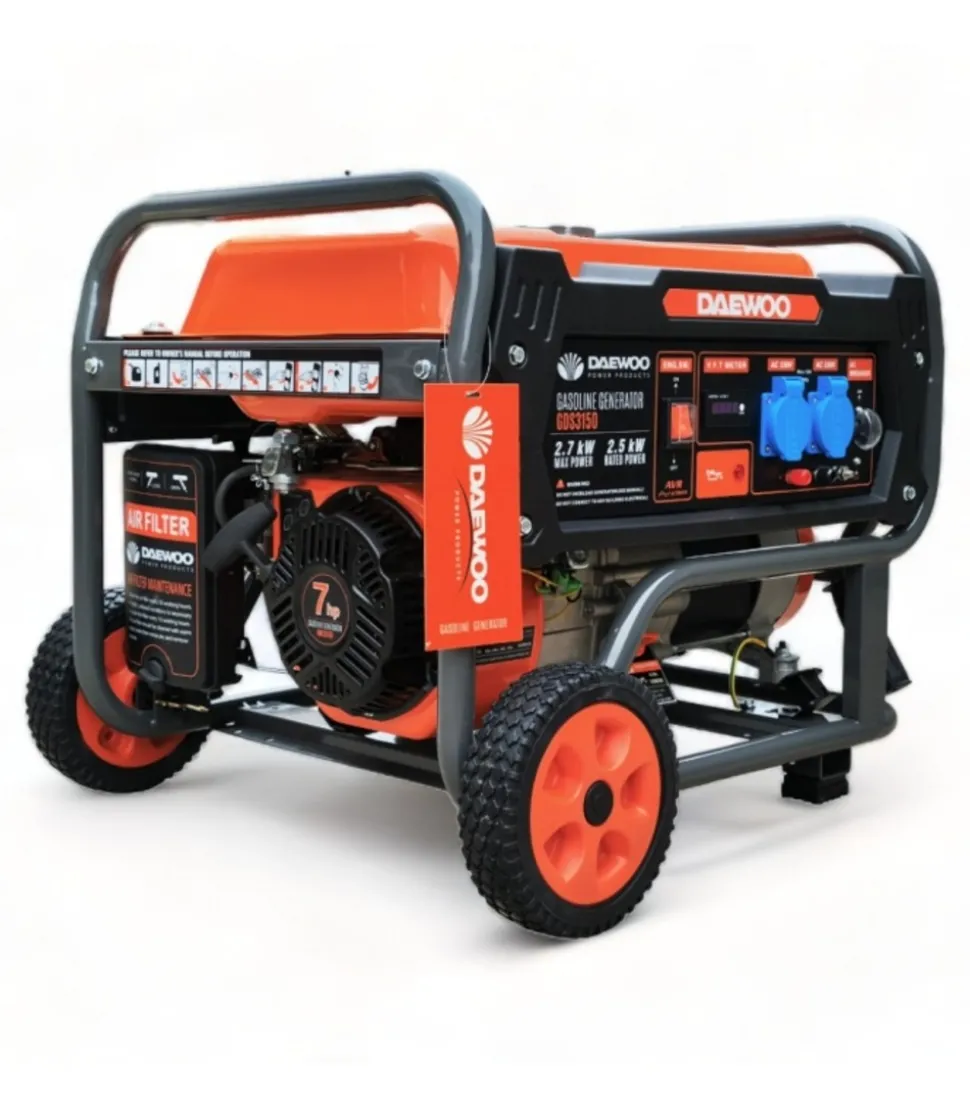 DAEWOO - Groupe électrogène à essence 2700w monophasé, 230v, avr - daewoo gds3150e