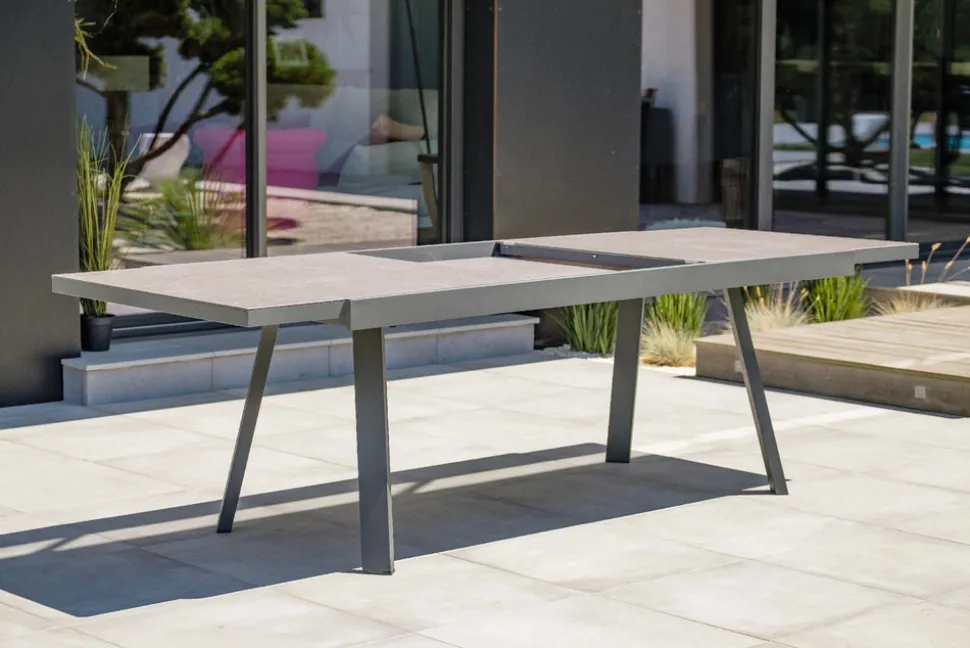 DCB GARDEN - Ensemble repas stockholm 8 places en aluminium et céramique