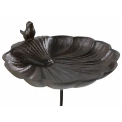 DÉCORATION D'AUTREFOIS - Abreuvoir oiseau sur pied fonte fonte marron - décoration d'autrefois