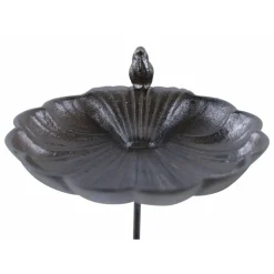 DÉCORATION D'AUTREFOIS - Abreuvoir oiseau sur pied fonte fonte marron - décoration d'autrefois