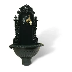 DÉCORATION D'AUTREFOIS - Fontaine de jardin aluminium vert - décoration d'autrefois