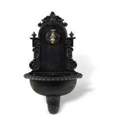 DÉCORATION D'AUTREFOIS - Fontaine de jardin aluminium gris - décoration d'autrefois