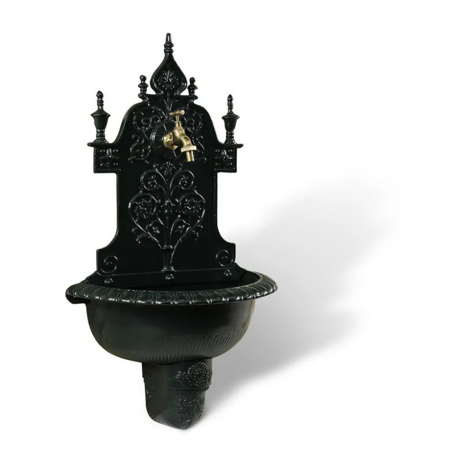 DÉCORATION D'AUTREFOIS - Fontaine de jardin aluminium vert - décoration d'autrefois