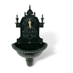 DÉCORATION D'AUTREFOIS - Fontaine de jardin aluminium vert - décoration d'autrefois