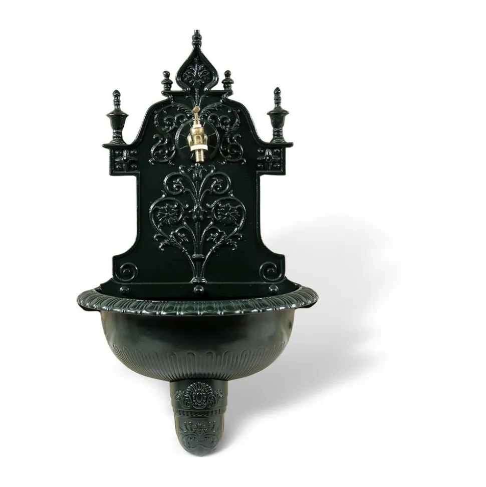 DÉCORATION D'AUTREFOIS - Fontaine de jardin aluminium vert - décoration d'autrefois