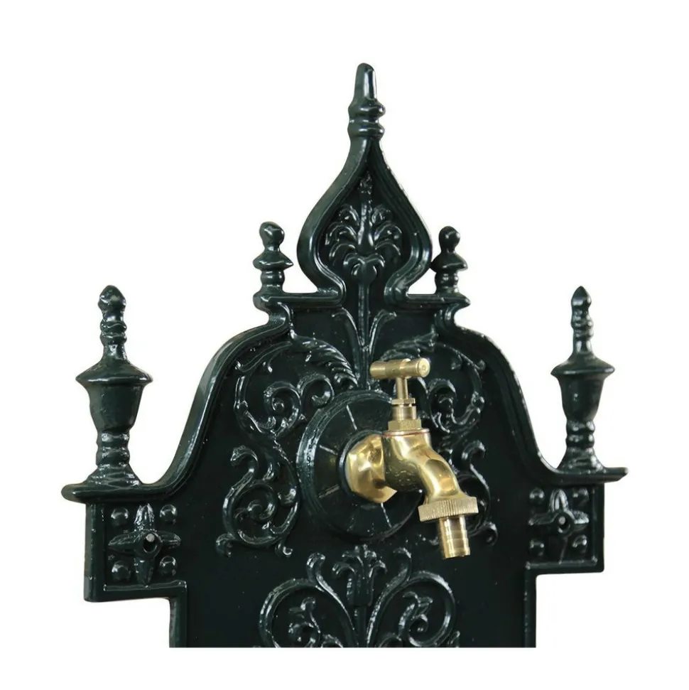 DÉCORATION D'AUTREFOIS - Fontaine de jardin aluminium vert - décoration d'autrefois