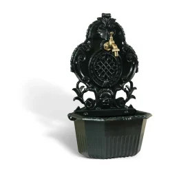 DÉCORATION D'AUTREFOIS - Fontaine de jardin aluminium vert - décoration d'autrefois