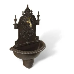 DÉCORATION D'AUTREFOIS - Fontaine de jardin aluminium marron - décoration d'autrefois