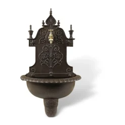 DÉCORATION D'AUTREFOIS - Fontaine de jardin aluminium marron - décoration d'autrefois