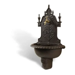 DÉCORATION D'AUTREFOIS - Fontaine de jardin aluminium marron - décoration d'autrefois