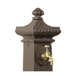 DÉCORATION D'AUTREFOIS - Fontaine de jardin aluminium marron - décoration d'autrefois