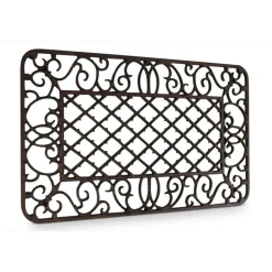 DÉCORATION D'AUTREFOIS - Paillasson rectangulaire fonte fonte marron - décoration d'autrefois