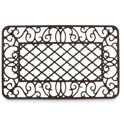 DÉCORATION D'AUTREFOIS - Paillasson rectangulaire fonte fonte marron - décoration d'autrefois