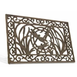 DÉCORATION D'AUTREFOIS - Paillasson rectangulaire fonte fonte marron - décoration d'autrefois