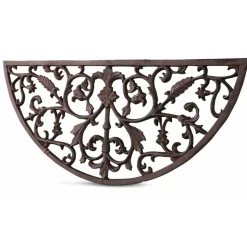 DÉCORATION D'AUTREFOIS - Paillasson demi lune fonte fonte marron - décoration d'autrefois