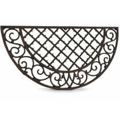 DÉCORATION D'AUTREFOIS - Paillasson demi-lune fonte fonte marron - décoration d'autrefois