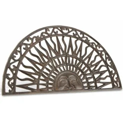 DÉCORATION D'AUTREFOIS - Paillasson demi lune fonte fonte marron - décoration d'autrefois