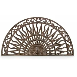 DÉCORATION D'AUTREFOIS - Paillasson demi lune fonte fonte marron - décoration d'autrefois