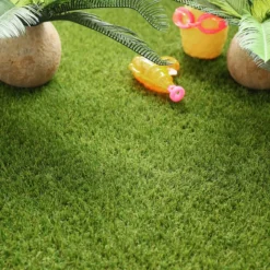 DÉCOWEB - Gazon synthétique spécial piscine - 30mm - echantillon 15 x 20 cm