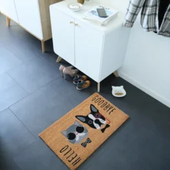 DÉCOWEB - Paillasson coco 45 x 75 cm - chat et chien