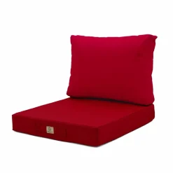 DECO ARTS - Coussins pour salon de jardin déhoussable 60x70cm rouge
