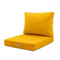DECO ARTS - Coussins pour salon de jardin déhoussable 60x70cm jaune