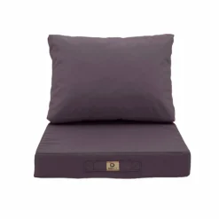 DECO ARTS - Coussins pour salon de jardin déhoussable 60x70cm gris carbone