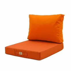 DECO ARTS - Coussins pour salon de jardin déhoussable 50x60cm orange