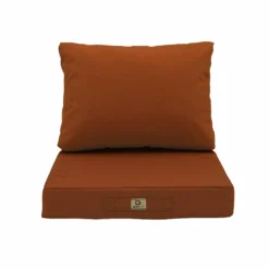 DECO ARTS - Coussins pour salon de jardin déhoussable 60x70cm terracotta