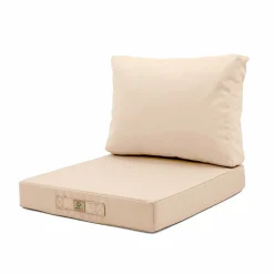 DECO ARTS - Coussins pour salon de jardin déhoussable 60x70cm beige