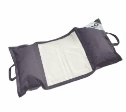 DECO ARTS - Pouf piscine en polyester 170x90 cm gris carbone