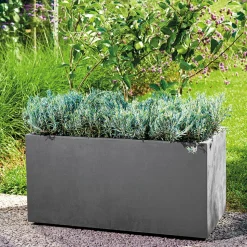 DEROMA - Bac muret Millennium, à réserve d'eau, coloris anthracite - L.79cm