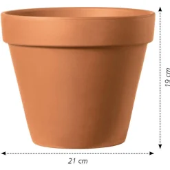 DEROMA - Pot Horticole en terre cuite Ø 21 x H. 19cm