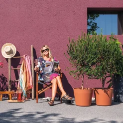 DEROMA - Pot Vaso Origin Cotto, coloris marron - D.29cm