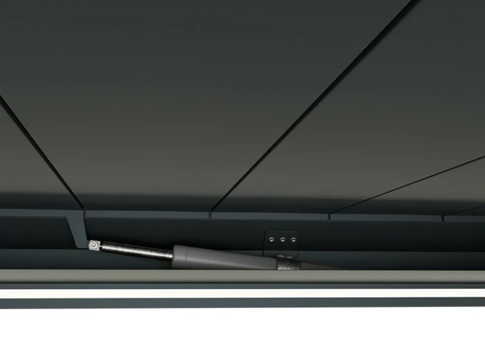 DIRECT ABRIS - Pergola bioclimatique autoportée motorisée 12m² 3x4m gris anthracite stellar - eclairage intégré